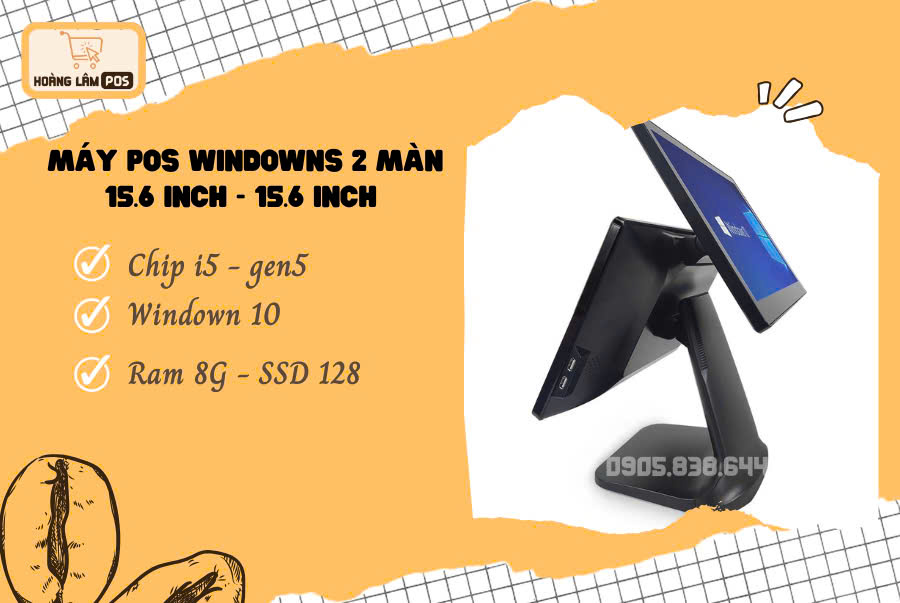 MÁY POS WINDOWS 2 MÀN HÌNH LỚN