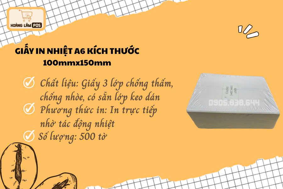 Decal A6 100x150mm Tệp 500 tem